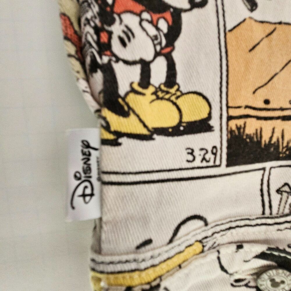 Disney Our Universe Denim Jacket Sz S All Over Print Comic Mickey Minnie Mouse - Picture 5 of 16